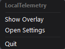 System Tray Context Menu